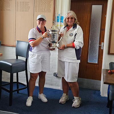 Bournemouth Ladies Pairs Trodd Trophy Winners 2025 - Knyveton Gardens Bowling Club